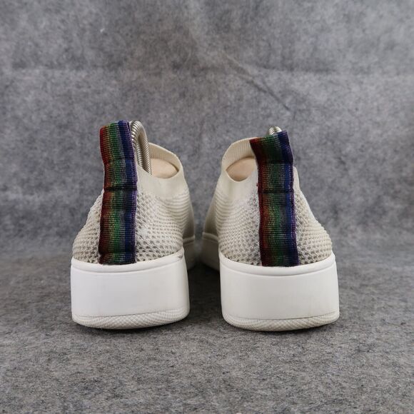 Steve Madden Shoes Womens 7 Sneakers Slip On Casual Fashion Knit White Platform - Picture 6 of 16